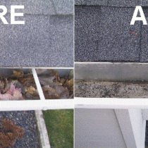 Gutter Cleaning beforeafter